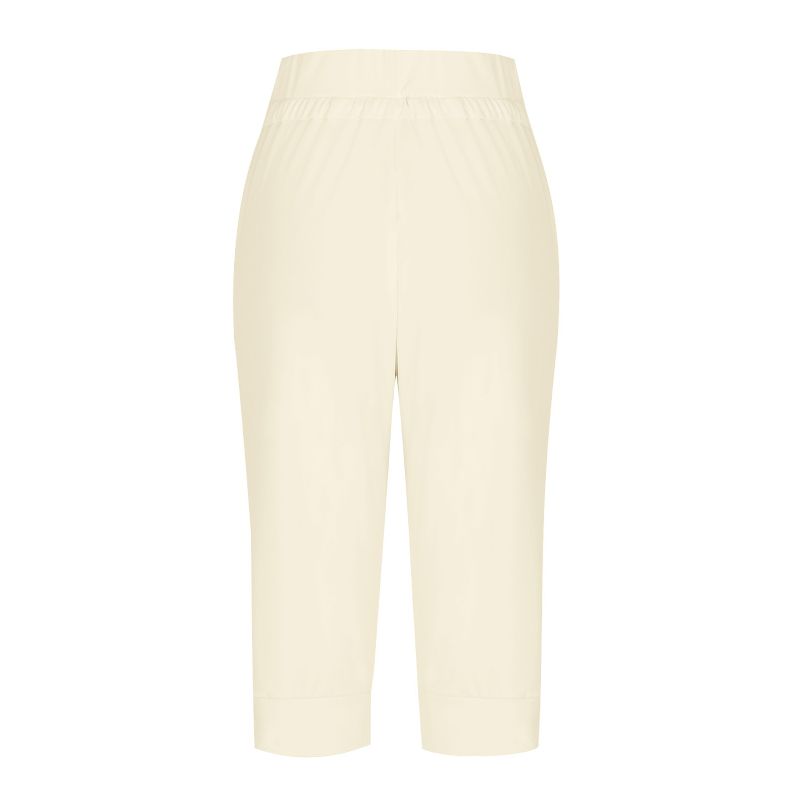 thumbnail image 5 of Pantalones deportivos casuales de yoga para mujer: pantalones elásticos de 3/4 con bolsillos, mezcla de algodón, tallas reales, tallas S-XXXL, 5 of 5
